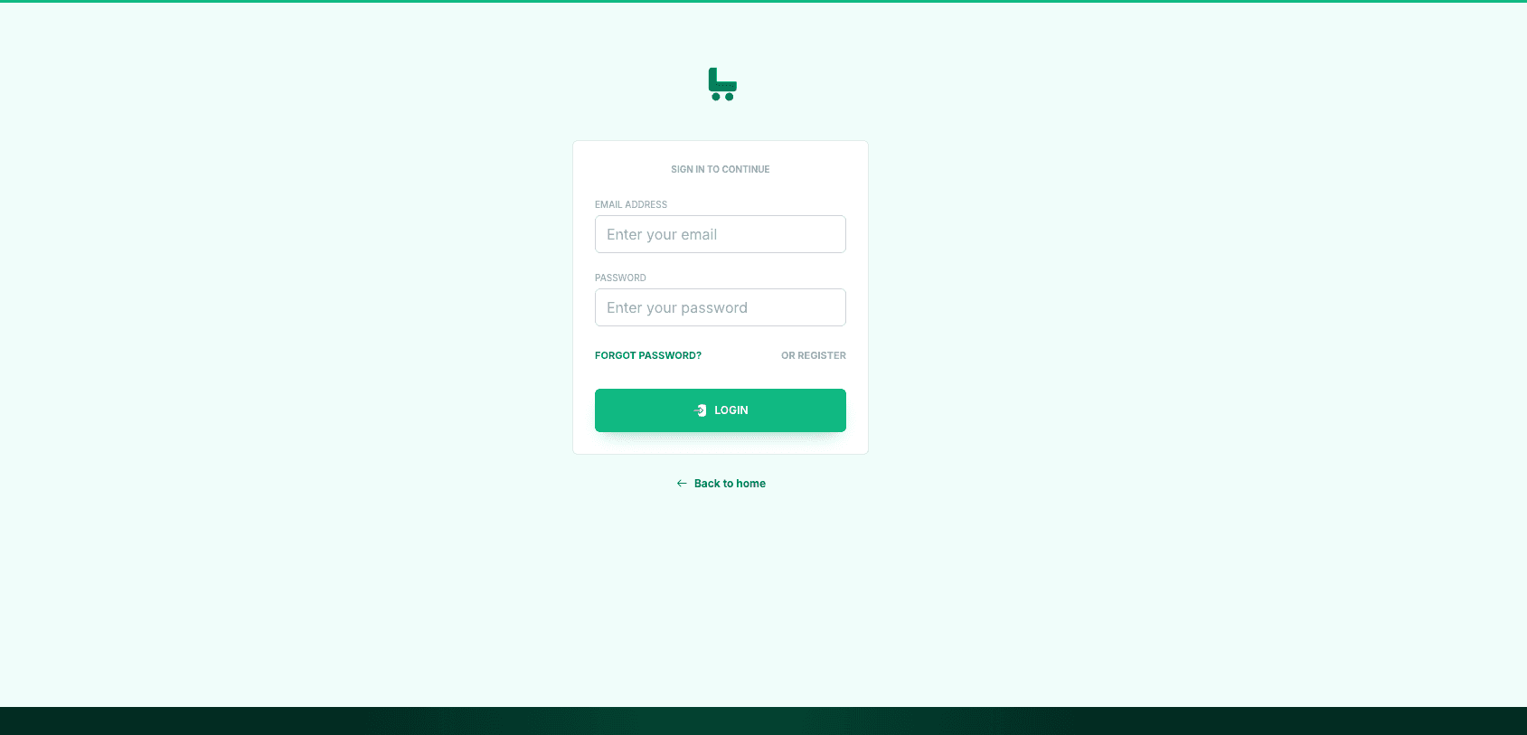Multi-tenant secure login interface with environment isolation.